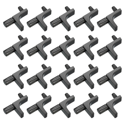 Harfington Uxcell 30 Pcs Shelf Support Pegs, 7.5mm Pin Length Zinc Alloy Shelf Peg E, Black