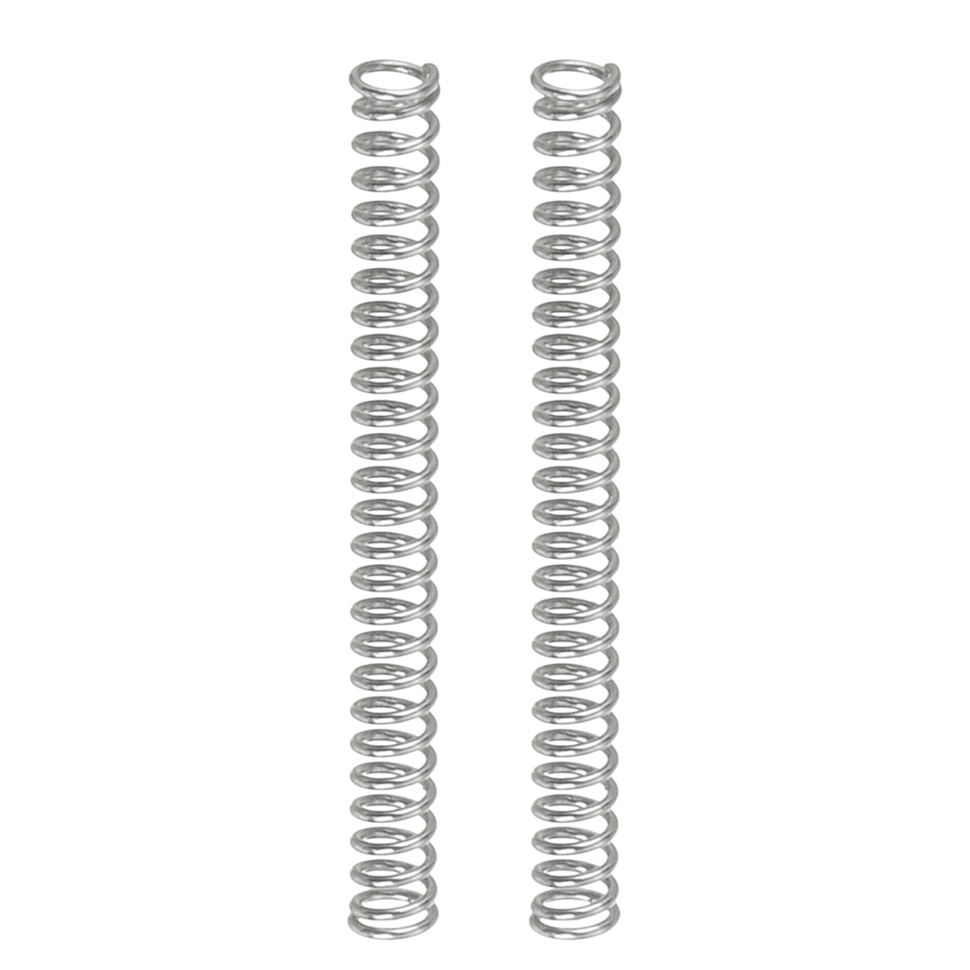 uxcell Uxcell 2Pcs 304 Stainless Steel Compression Springs, 0.3mm x 2mm x 20mm, Silver