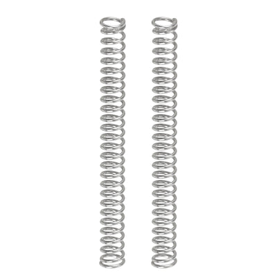 Harfington Uxcell 2Pcs 304 Stainless Steel Compression Springs, 0.3mm x 2mm x 20mm, Silver