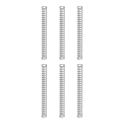 Harfington Uxcell 6Pcs 304 Stainless Steel Compression Springs, 0.3mm x 2mm x 20mm, Silver