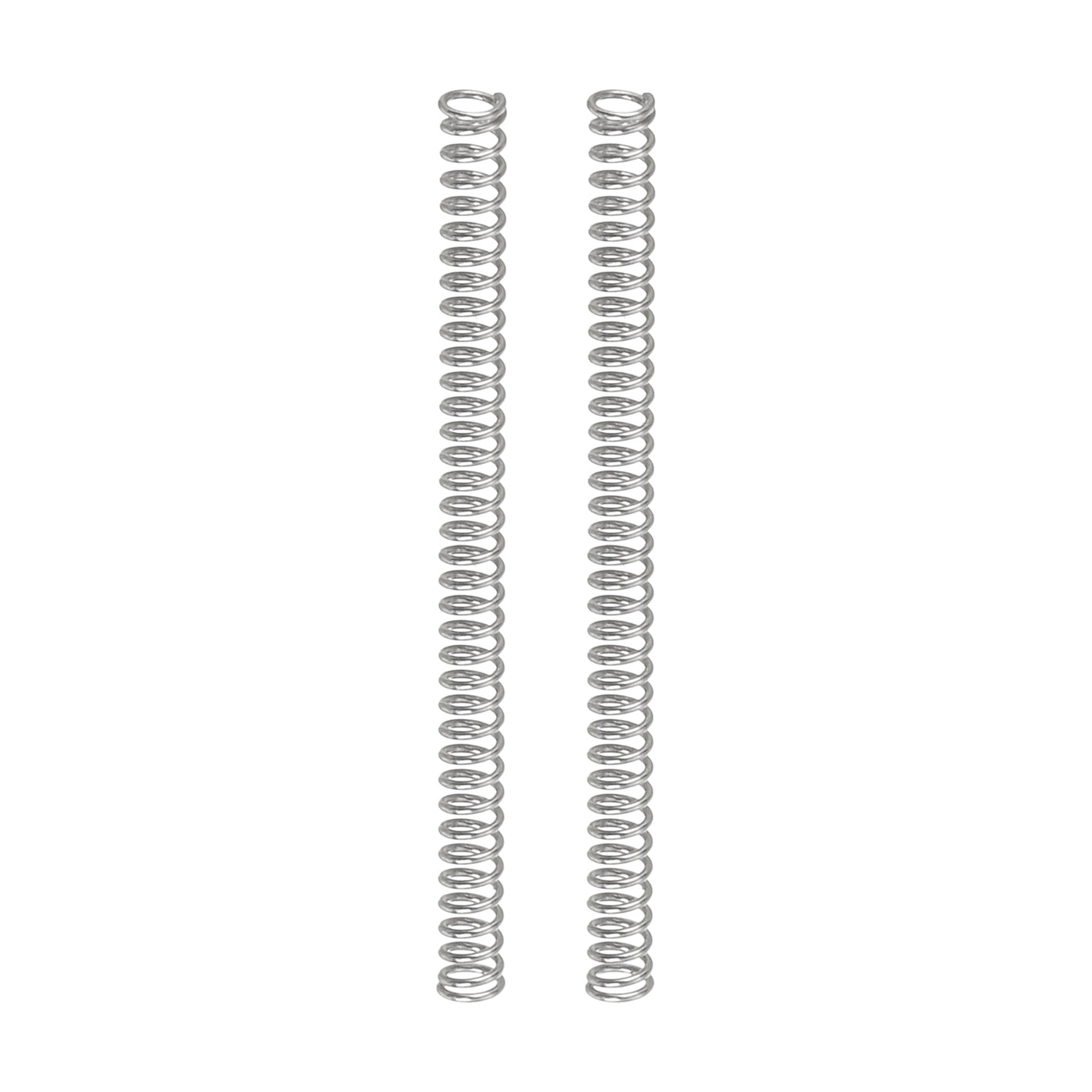 uxcell Uxcell 2Pcs 304 Stainless Steel Compression Springs, 0.3mm x 2mm x 30mm, Silver