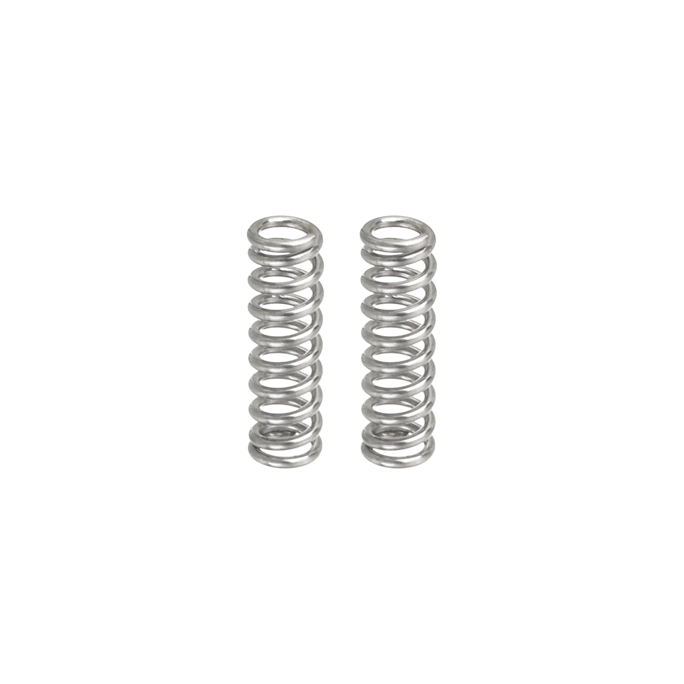 uxcell Uxcell 2Pcs 304 Stainless Steel Compression Springs, 0.5mm x 3mm x 10mm, Silver