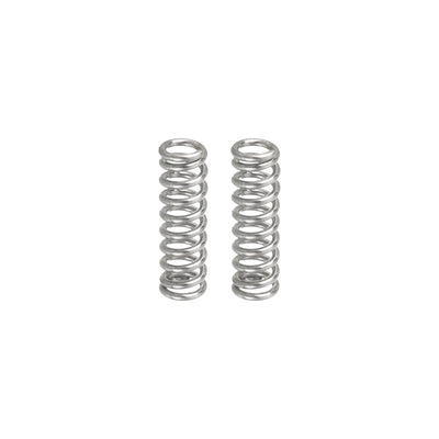 Harfington Uxcell 2Pcs 304 Stainless Steel Compression Springs, 0.5mm x 3mm x 10mm, Silver