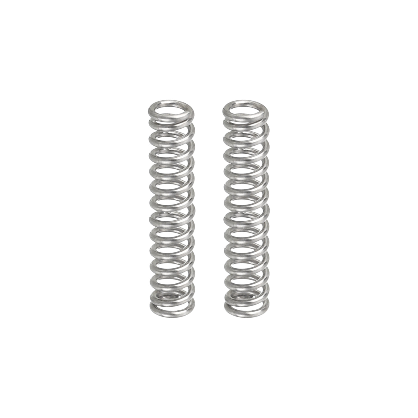 uxcell Uxcell 2Pcs 304 Stainless Steel Compression Springs, 0.5mm x 3mm x 15mm, Silver