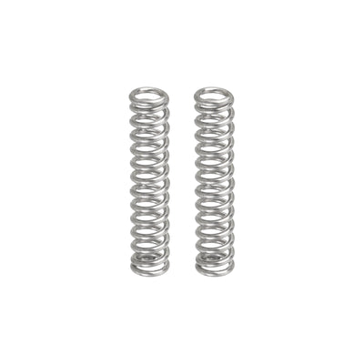 Harfington Uxcell 2Pcs 304 Stainless Steel Compression Springs, 0.5mm x 3mm x 15mm, Silver