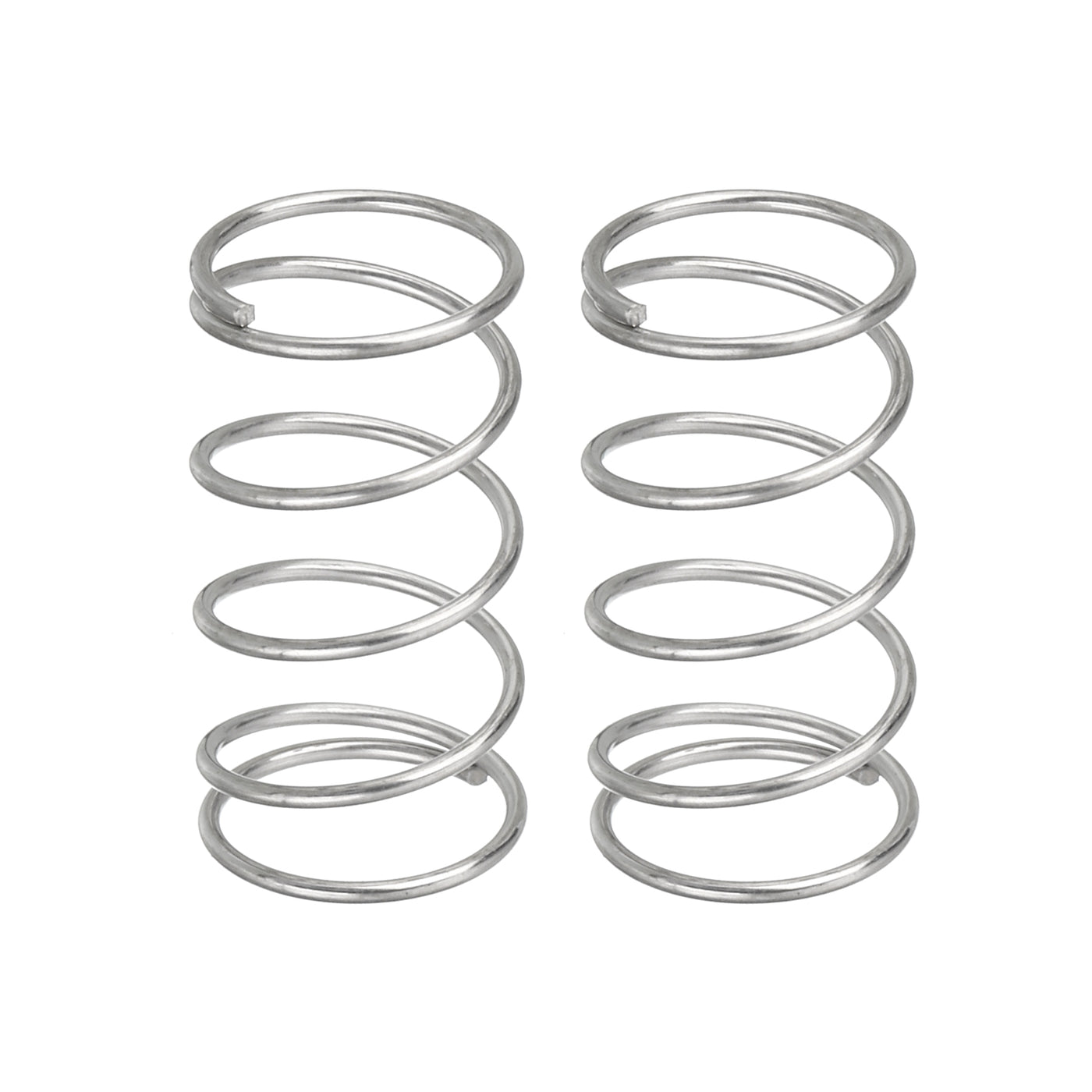 uxcell Uxcell 2Pcs 304 Stainless Steel Compression Springs, 0.8mm x 11mm x 20mm, Silver