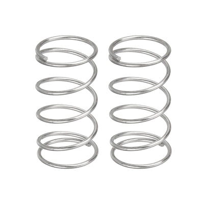 Harfington Uxcell 2Pcs 304 Stainless Steel Compression Springs, 0.8mm x 11mm x 20mm, Silver