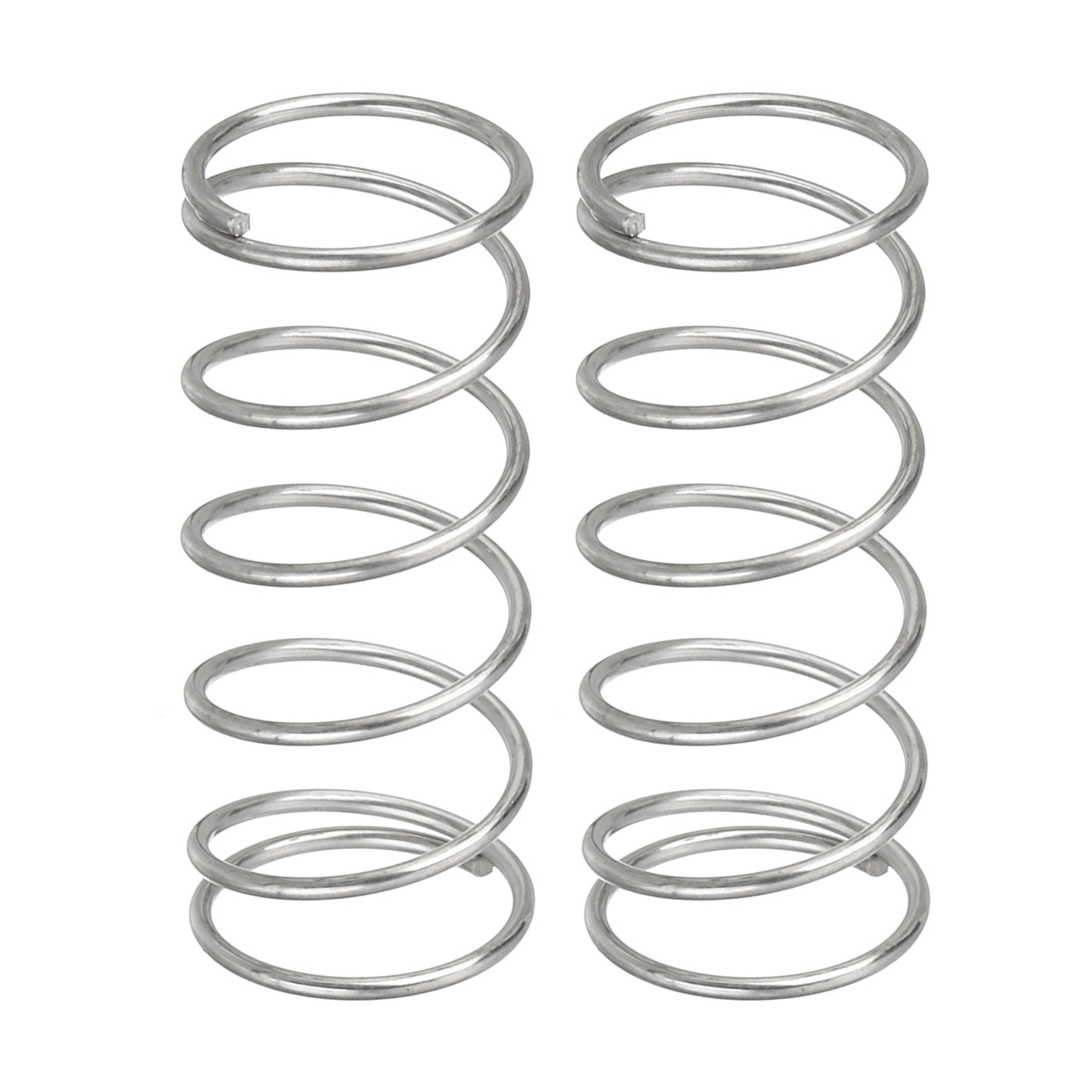 uxcell Uxcell 2Pcs 304 Stainless Steel Compression Springs, 0.8mm x 11mm x 30mm, Silver