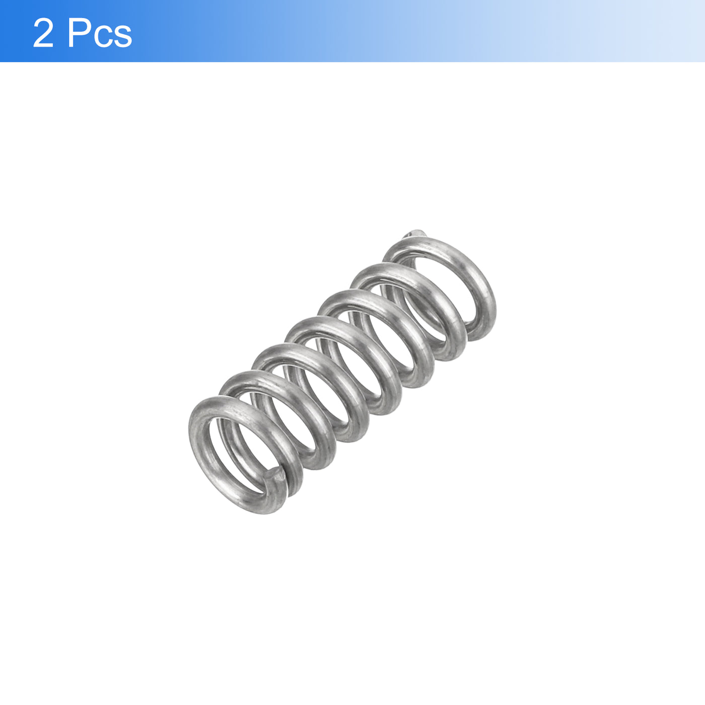 uxcell Uxcell 2Pcs 304 Stainless Steel Compression Springs, 1mm x 6mm x 15mm, Silver