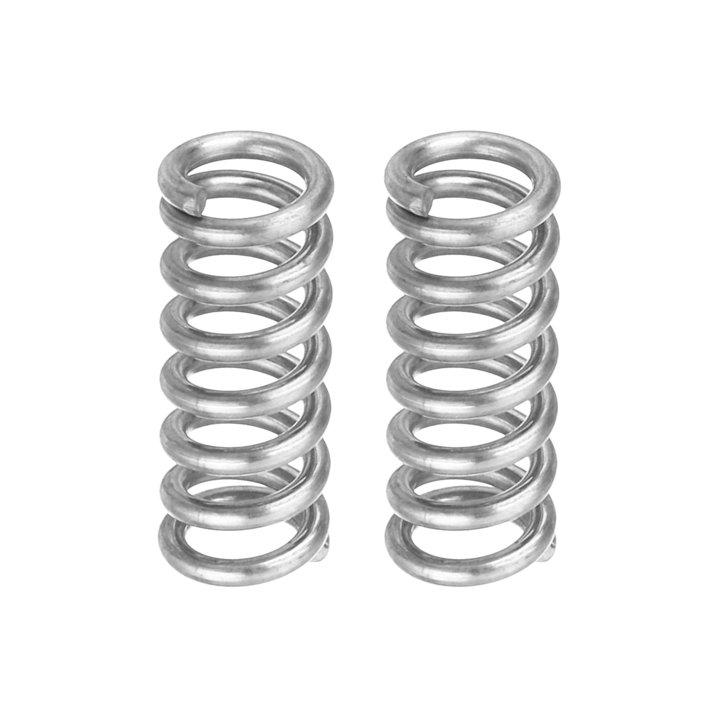 uxcell Uxcell 2Pcs 304 Stainless Steel Compression Springs, 1mm x 6mm x 15mm, Silver