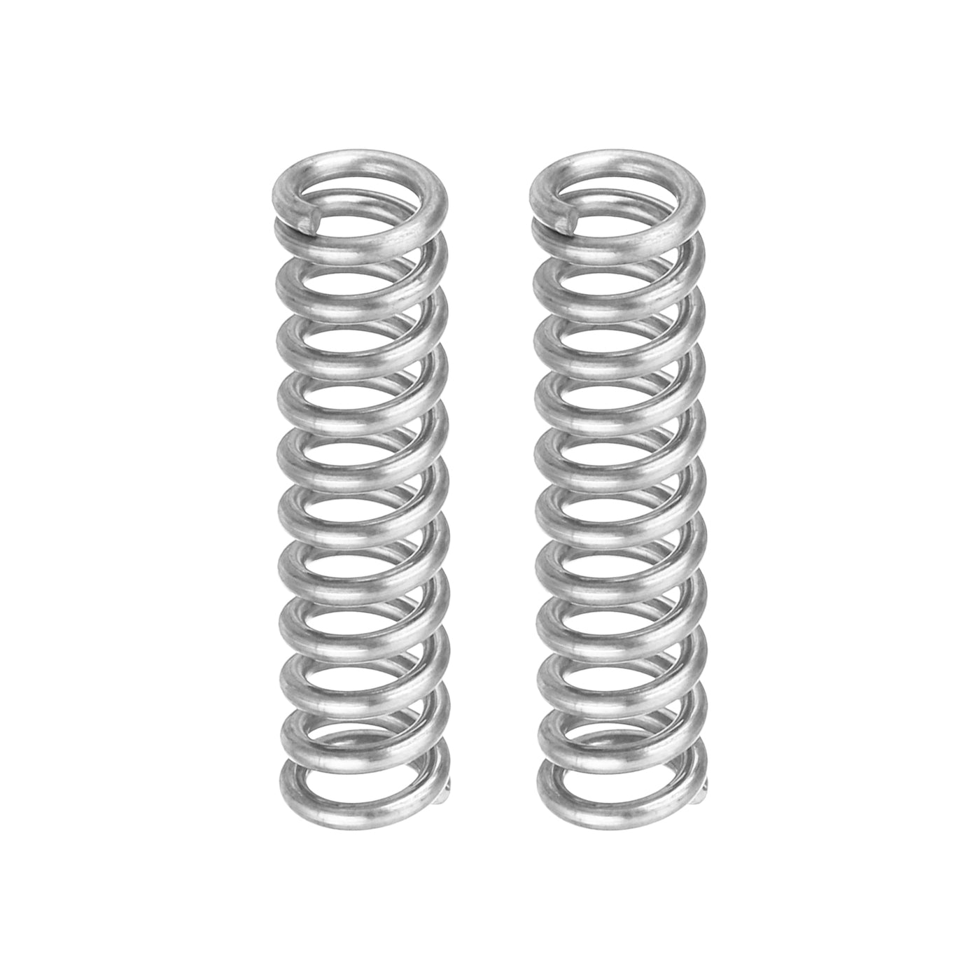 uxcell Uxcell 2Pcs 304 Stainless Steel Compression Springs, 1mm x 6mm x 25mm, Silver