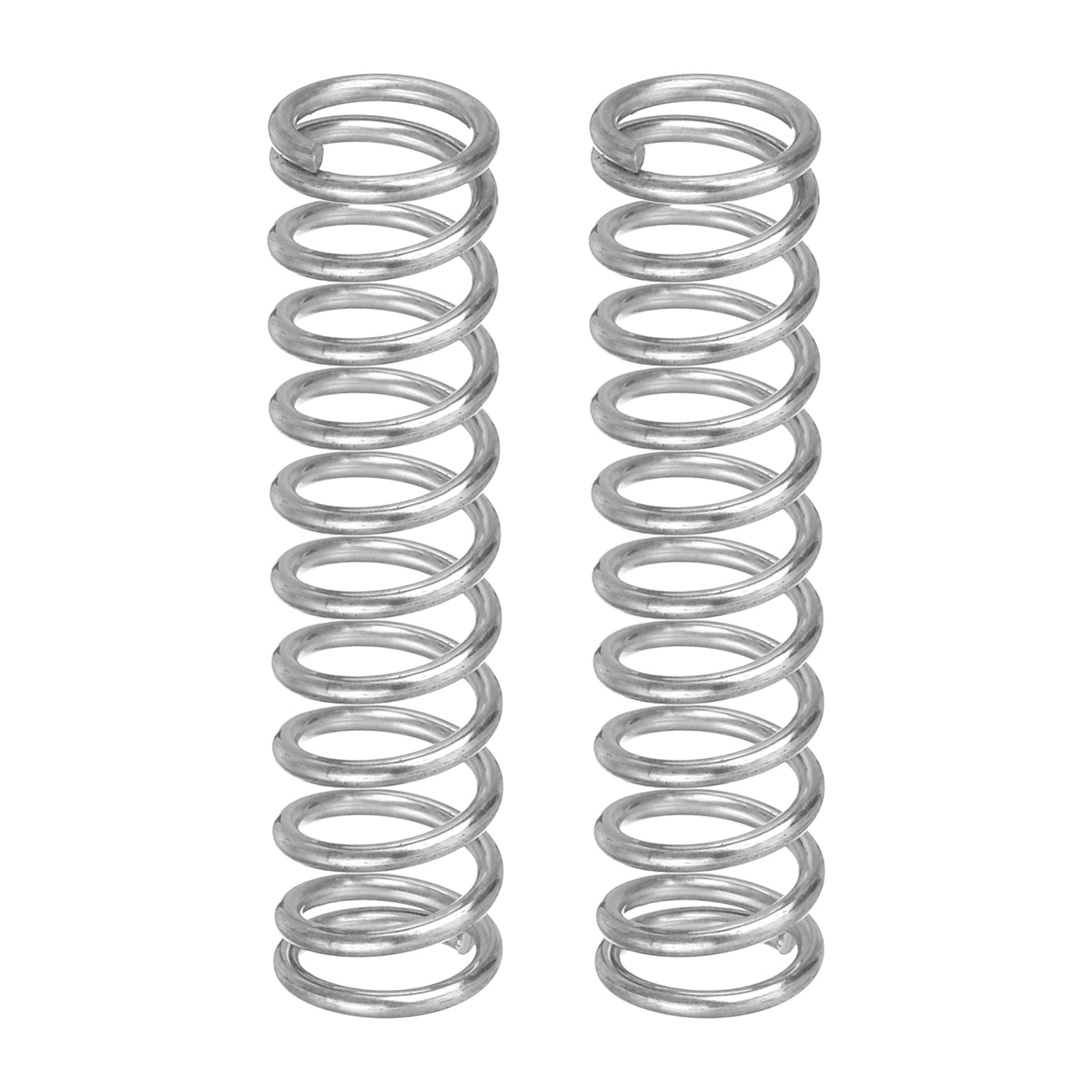 uxcell Uxcell 2Pcs 304 Stainless Steel Compression Springs, 1mm x 8mm x 40mm, Silver