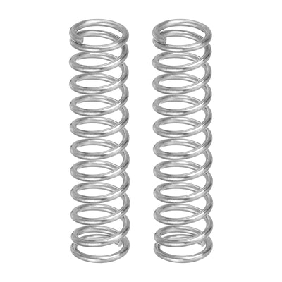 Harfington Uxcell 2Pcs 304 Stainless Steel Compression Springs, 1mm x 8mm x 40mm, Silver