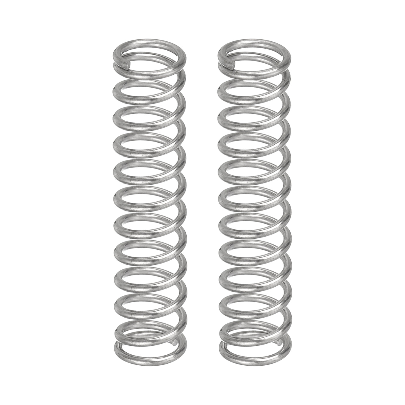 uxcell Uxcell 2Pcs 304 Stainless Steel Compression Springs, 1mm x 8mm x 50mm, Silver