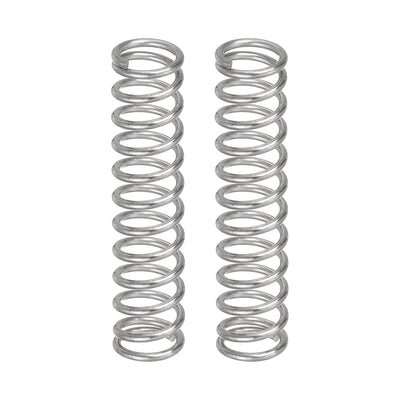 Harfington Uxcell 2Pcs 304 Stainless Steel Compression Springs, 1mm x 8mm x 50mm, Silver