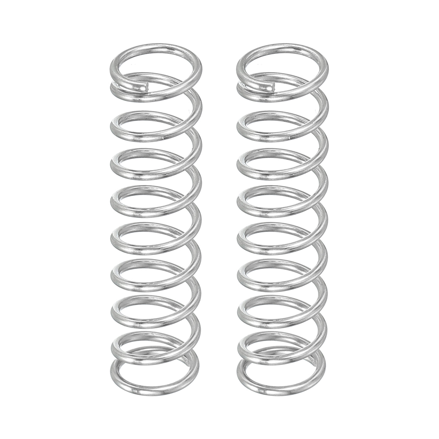 uxcell Uxcell 2Pcs 304 Stainless Steel Compression Springs, 1mm x 9mm x 35mm, Silver