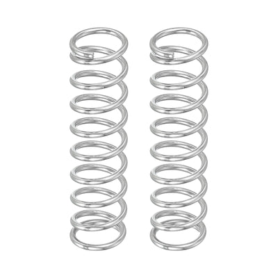 Harfington Uxcell 2Pcs 304 Stainless Steel Compression Springs, 1mm x 9mm x 35mm, Silver