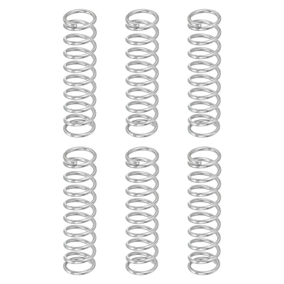 Harfington Uxcell 6Pcs 304 Stainless Steel Compression Springs, 1mm x 9mm x 35mm, Silver