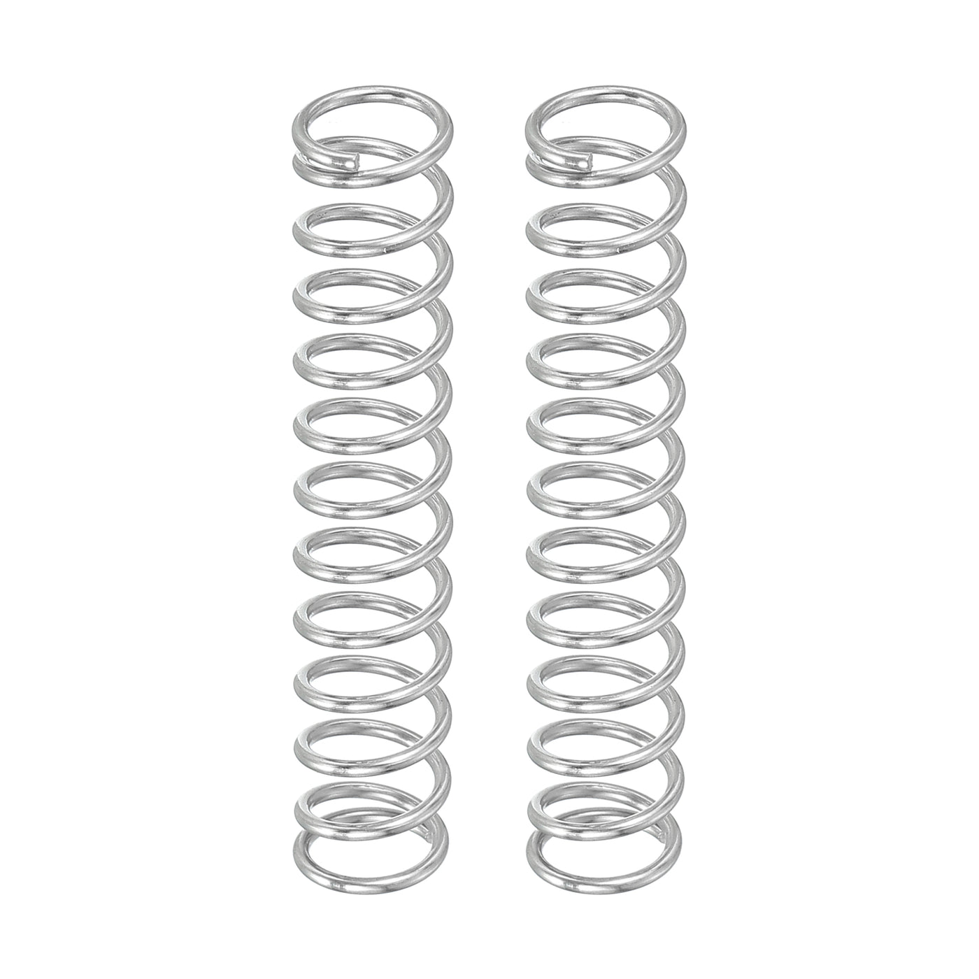 uxcell Uxcell 2Pcs 304 Stainless Steel Compression Springs, 1mm x 9mm x 50mm, Silver