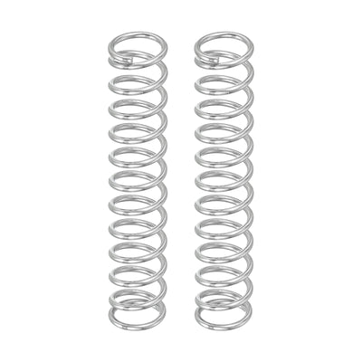 Harfington Uxcell 2Pcs 304 Stainless Steel Compression Springs, 1mm x 9mm x 50mm, Silver