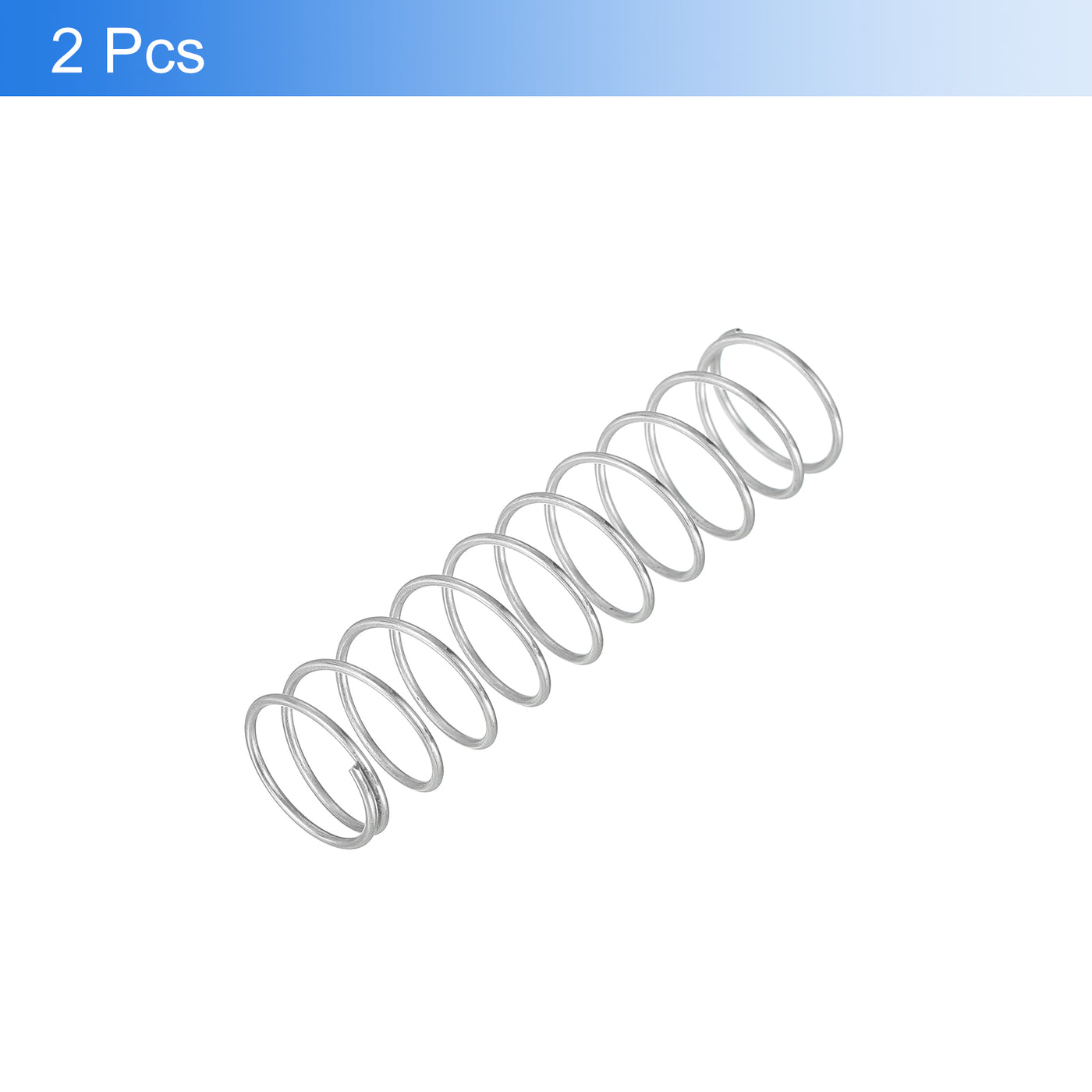 uxcell Uxcell 2Pcs 304 Stainless Steel Compression Springs, 1mm x 15mm x 60mm, Silver