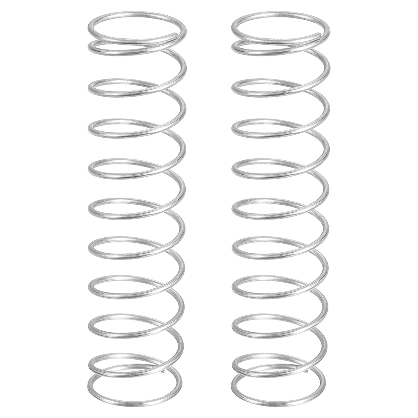 uxcell Uxcell 2Pcs 304 Stainless Steel Compression Springs, 1mm x 15mm x 60mm, Silver