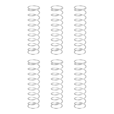 Harfington Uxcell 6Pcs 304 Stainless Steel Compression Springs, 1mm x 15mm x 60mm, Silver