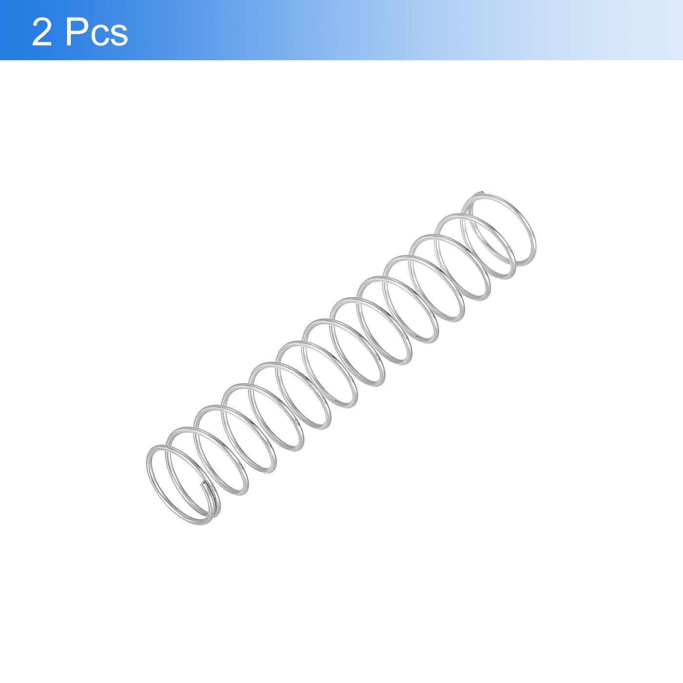 uxcell Uxcell 2Pcs 304 Stainless Steel Compression Springs, 1mm x 15mm x 80mm, Silver