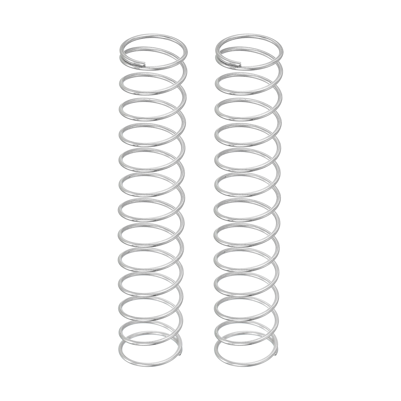 uxcell Uxcell 2Pcs 304 Stainless Steel Compression Springs, 1mm x 15mm x 80mm, Silver