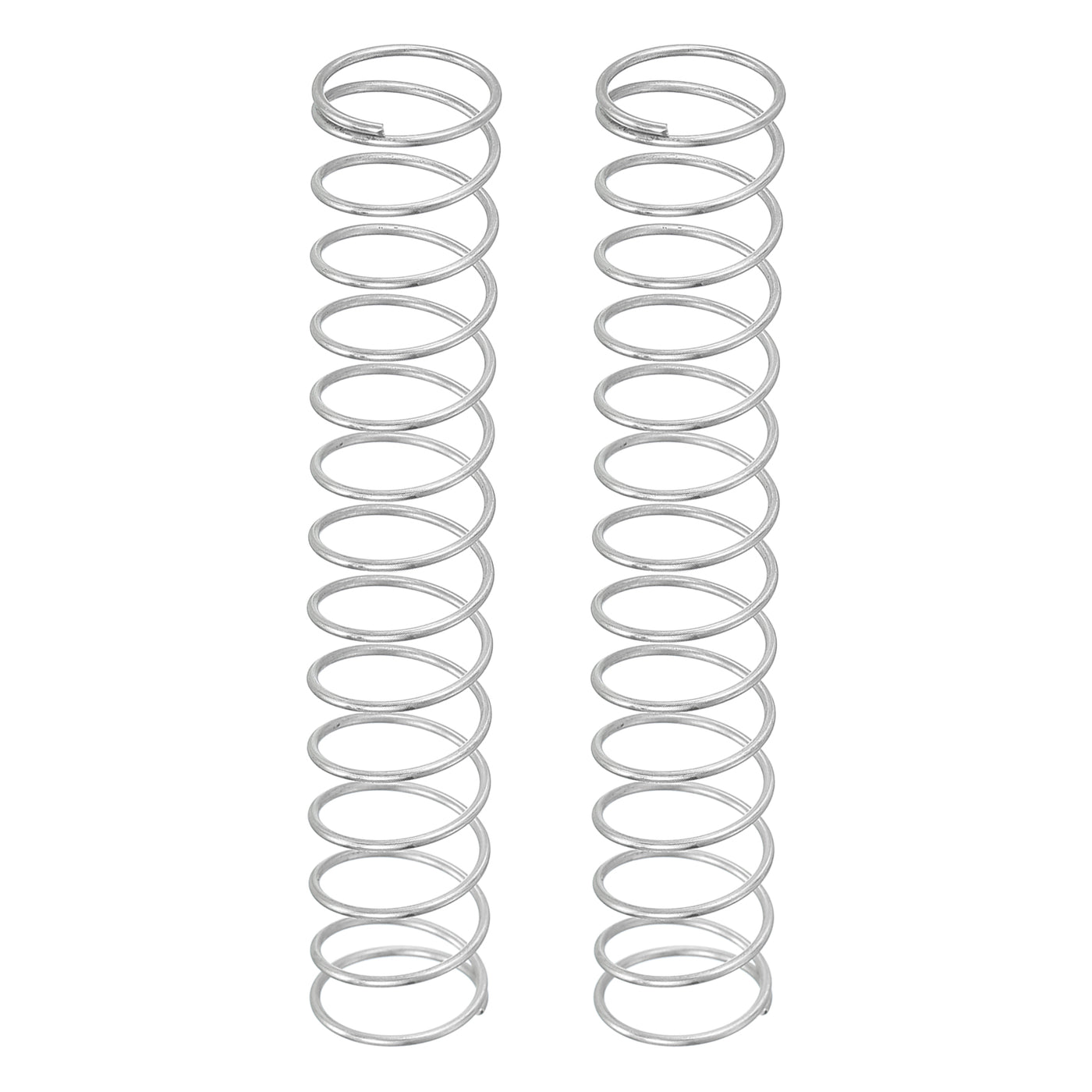 uxcell Uxcell 2Pcs 304 Stainless Steel Compression Springs, 1mm x 15mm x 90mm, Silver