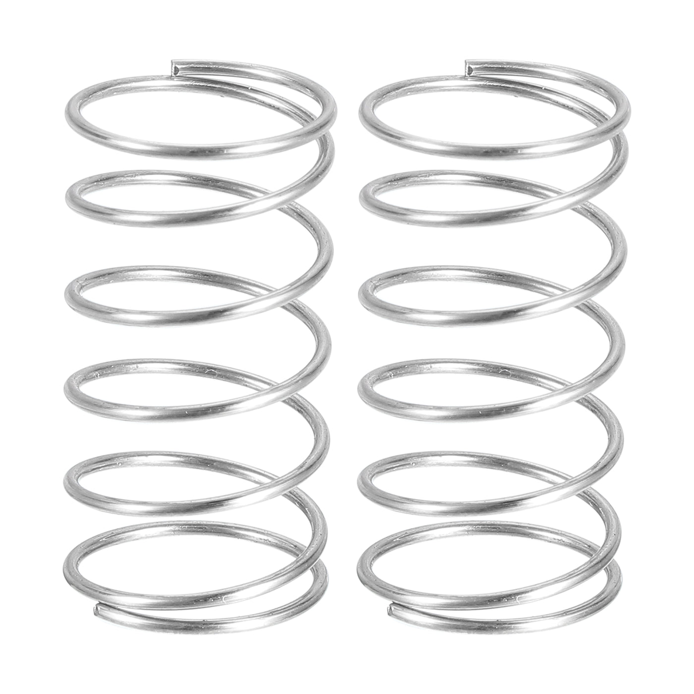 uxcell Uxcell 2Pcs 304 Stainless Steel Compression Springs, 1mm x 16mm x 30mm, Silver