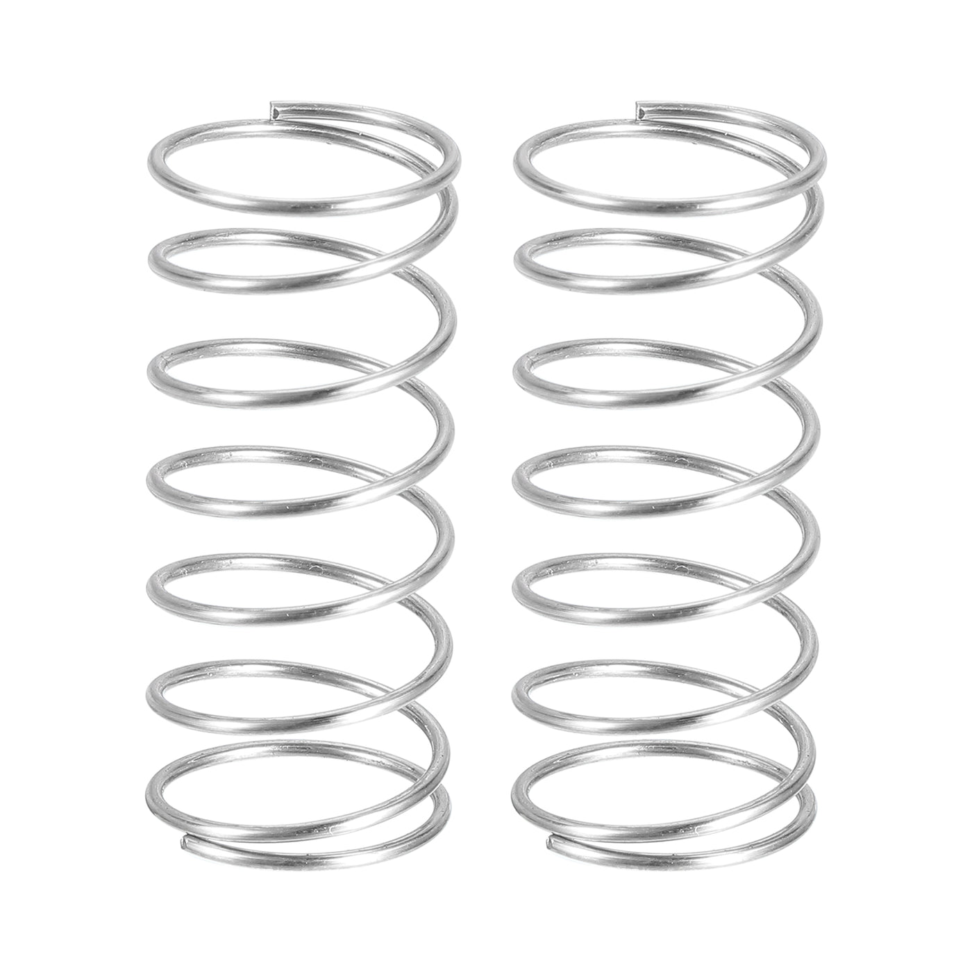 uxcell Uxcell 2Pcs 304 Stainless Steel Compression Springs, 1mm x 16mm x 50mm, Silver