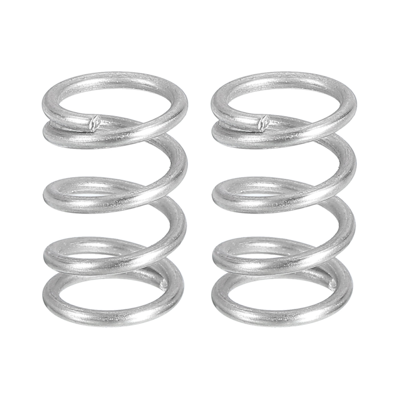 uxcell Uxcell 2Pcs 304 Stainless Steel Compression Springs, 1.2mm x 10mm x 15mm, Silver