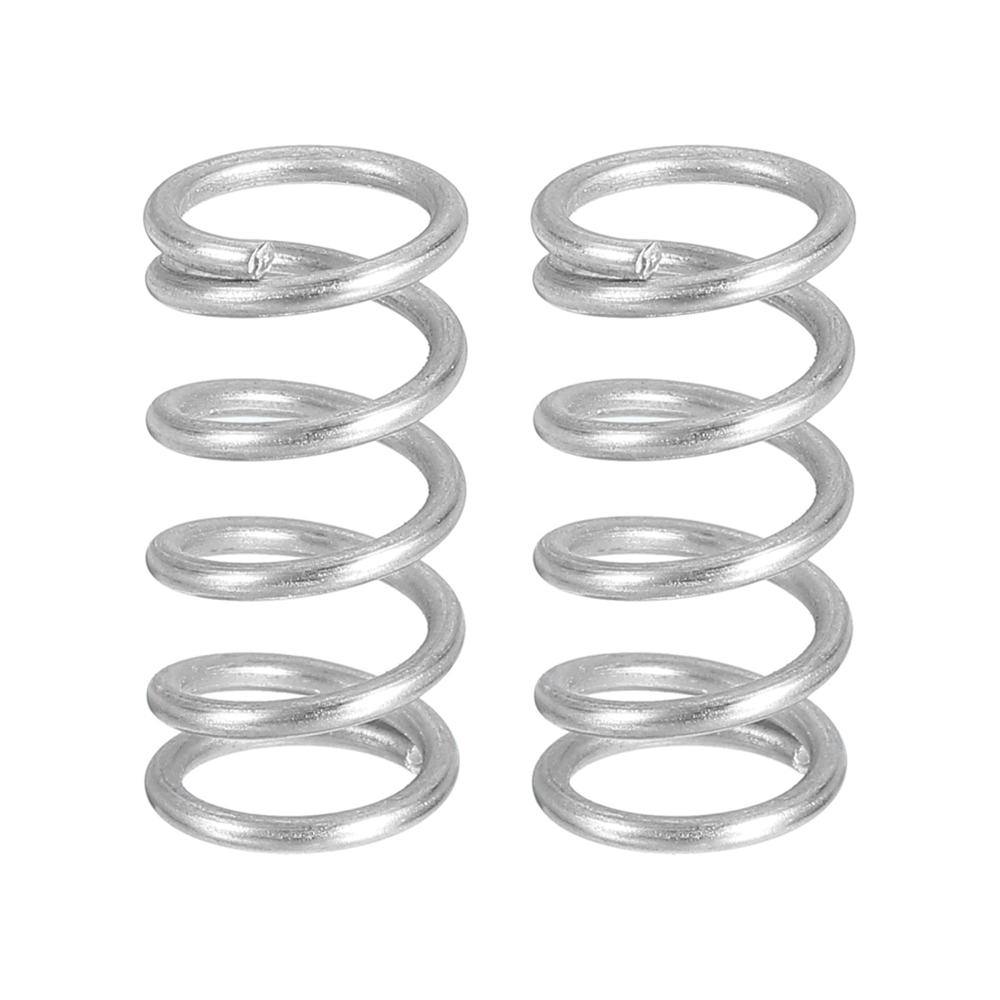 uxcell Uxcell 2Pcs 304 Stainless Steel Compression Springs, 1.2mm x 10mm x 20mm, Silver