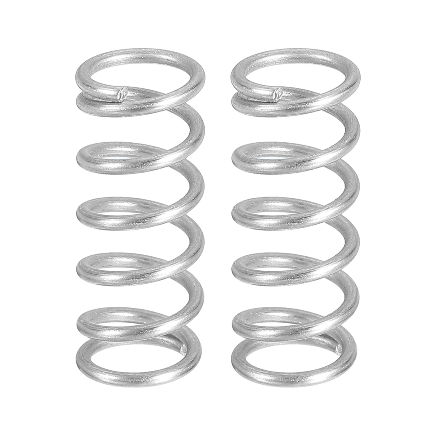 uxcell Uxcell 2Pcs 304 Stainless Steel Compression Springs, 1.2mm x 10mm x 25mm, Silver