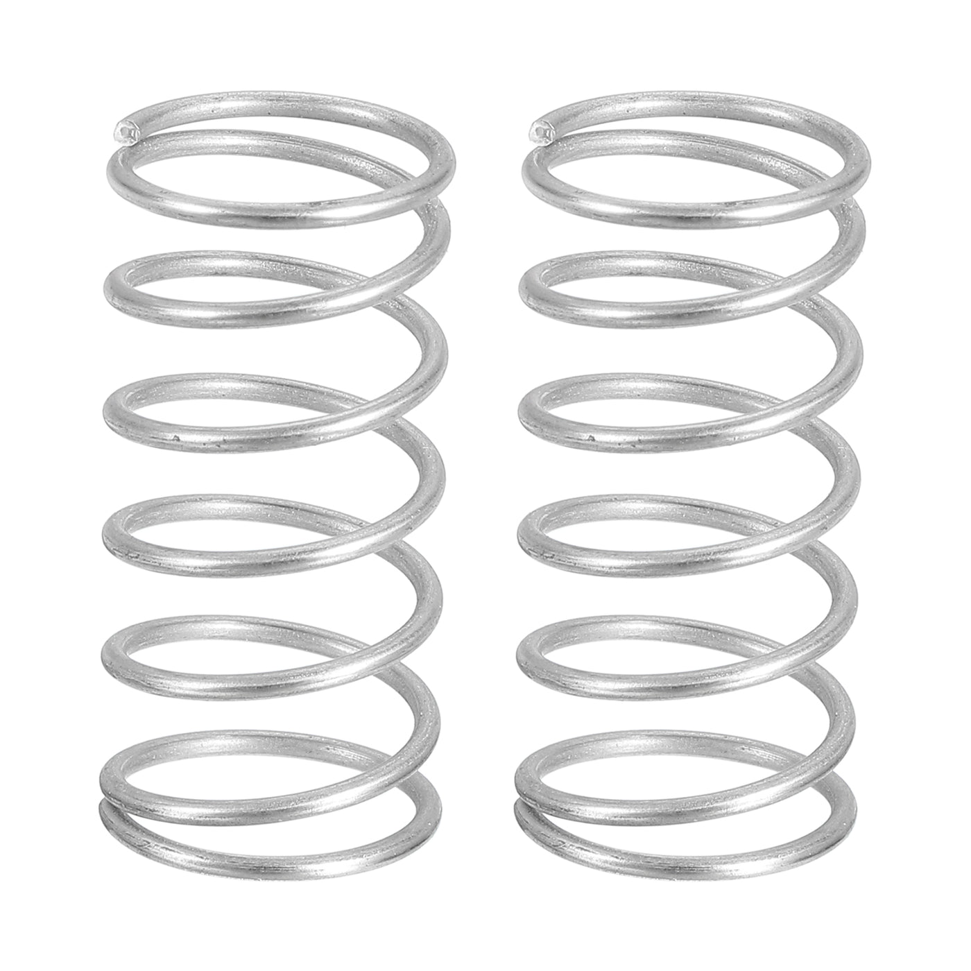 uxcell Uxcell 2Pcs 304 Stainless Steel Compression Springs, 1.2mm x 15mm x 30mm, Silver