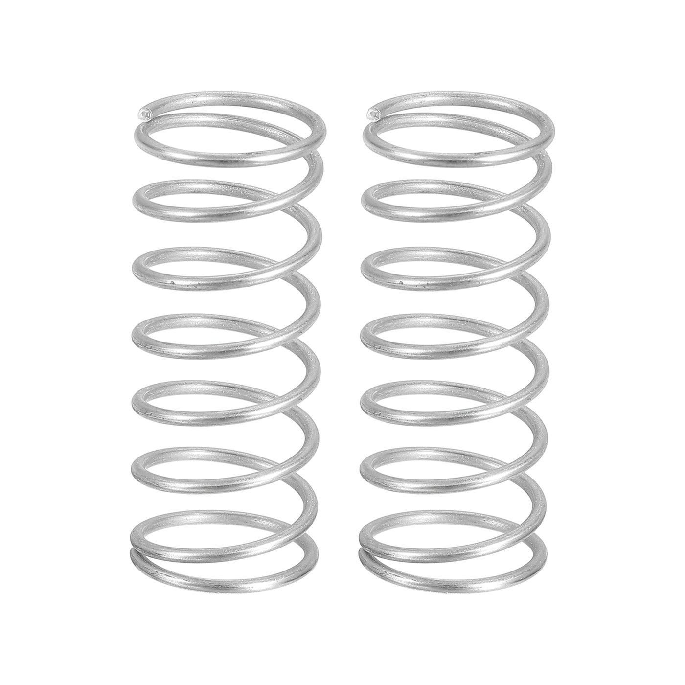 uxcell Uxcell 2Pcs 304 Stainless Steel Compression Springs, 1.2mm x 15mm x 40mm, Silver