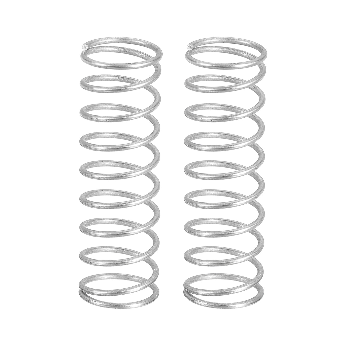 uxcell Uxcell 2Pcs 304 Stainless Steel Compression Springs, 1.2mm x 15mm x 50mm, Silver