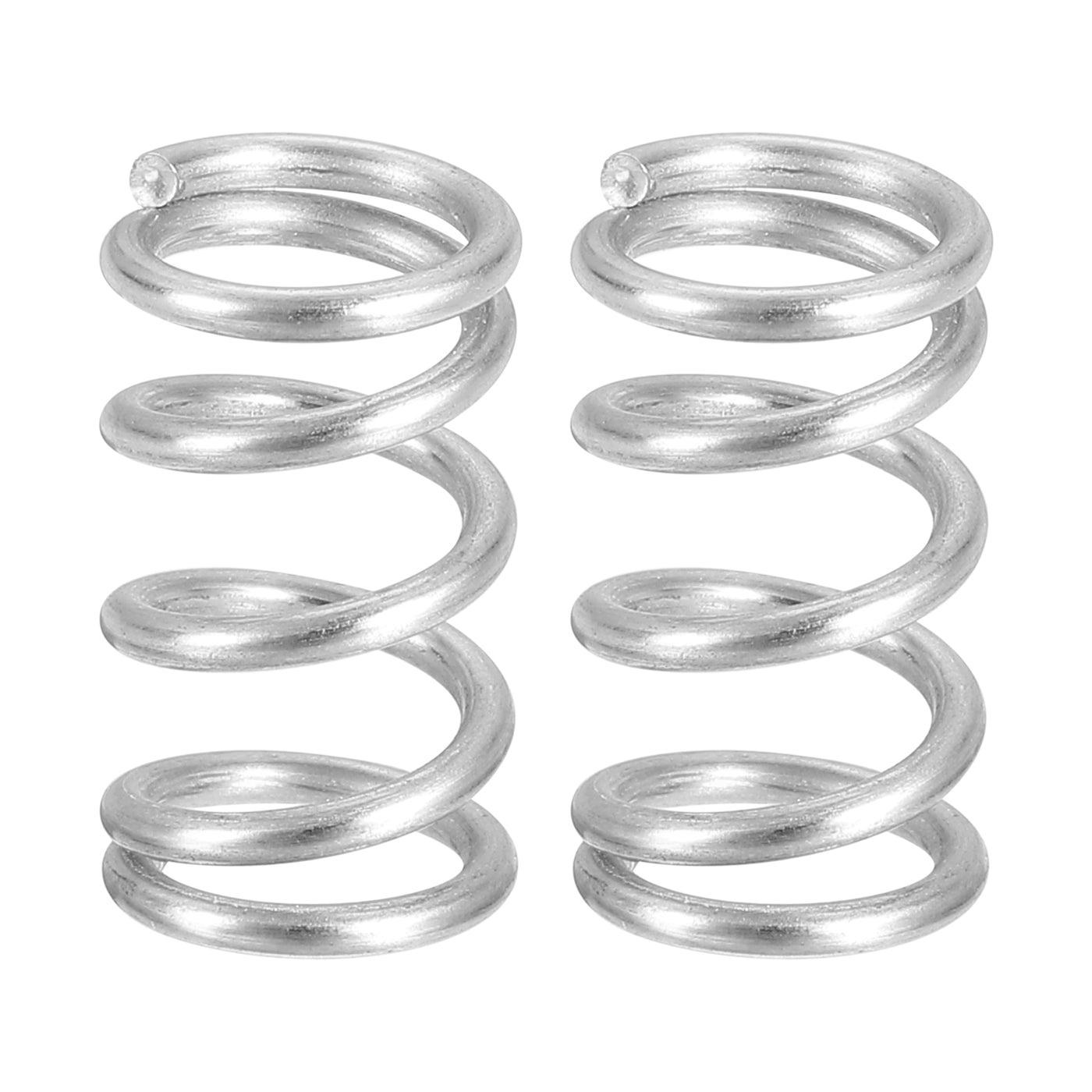 uxcell Uxcell 2Pcs 304 Stainless Steel Compression Springs, 1.6mm x 12mm x 20mm, Silver