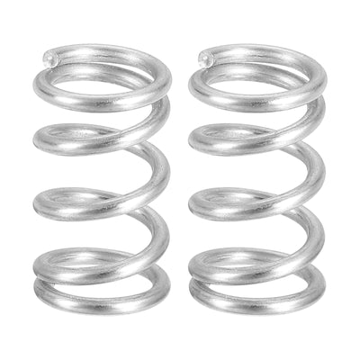 Harfington Uxcell 2Pcs 304 Stainless Steel Compression Springs, 1.6mm x 12mm x 20mm, Silver