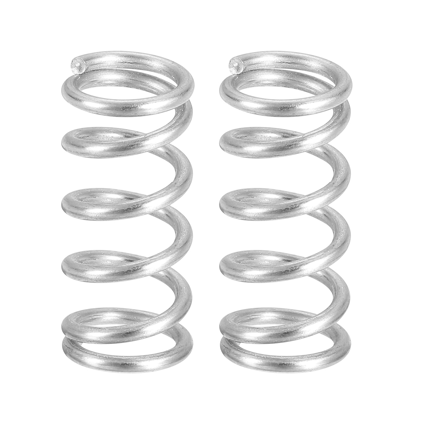 uxcell Uxcell 2Pcs 304 Stainless Steel Compression Springs, 1.6mm x 12mm x 25mm, Silver