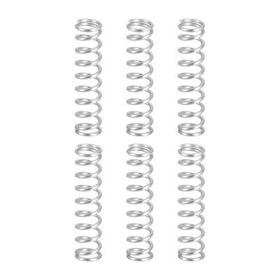 Harfington Uxcell 6Pcs 304 Stainless Steel Compression Springs, 1.6mm x 12mm x 50mm, Silver