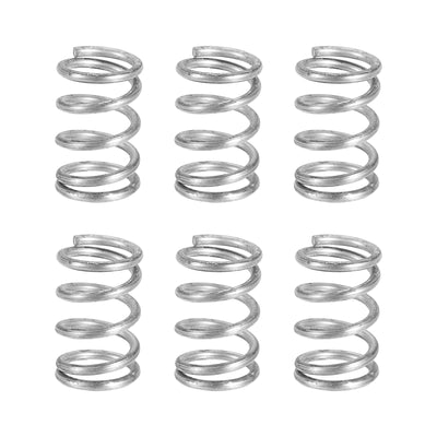 Harfington Uxcell 6Pcs 304 Stainless Steel Compression Springs, 1.6mm x 13mm x 20mm, Silver