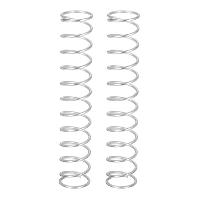 Harfington Uxcell 2Pcs 304 Stainless Steel Compression Springs, 1.6mm x 18mm x 100mm, Silver