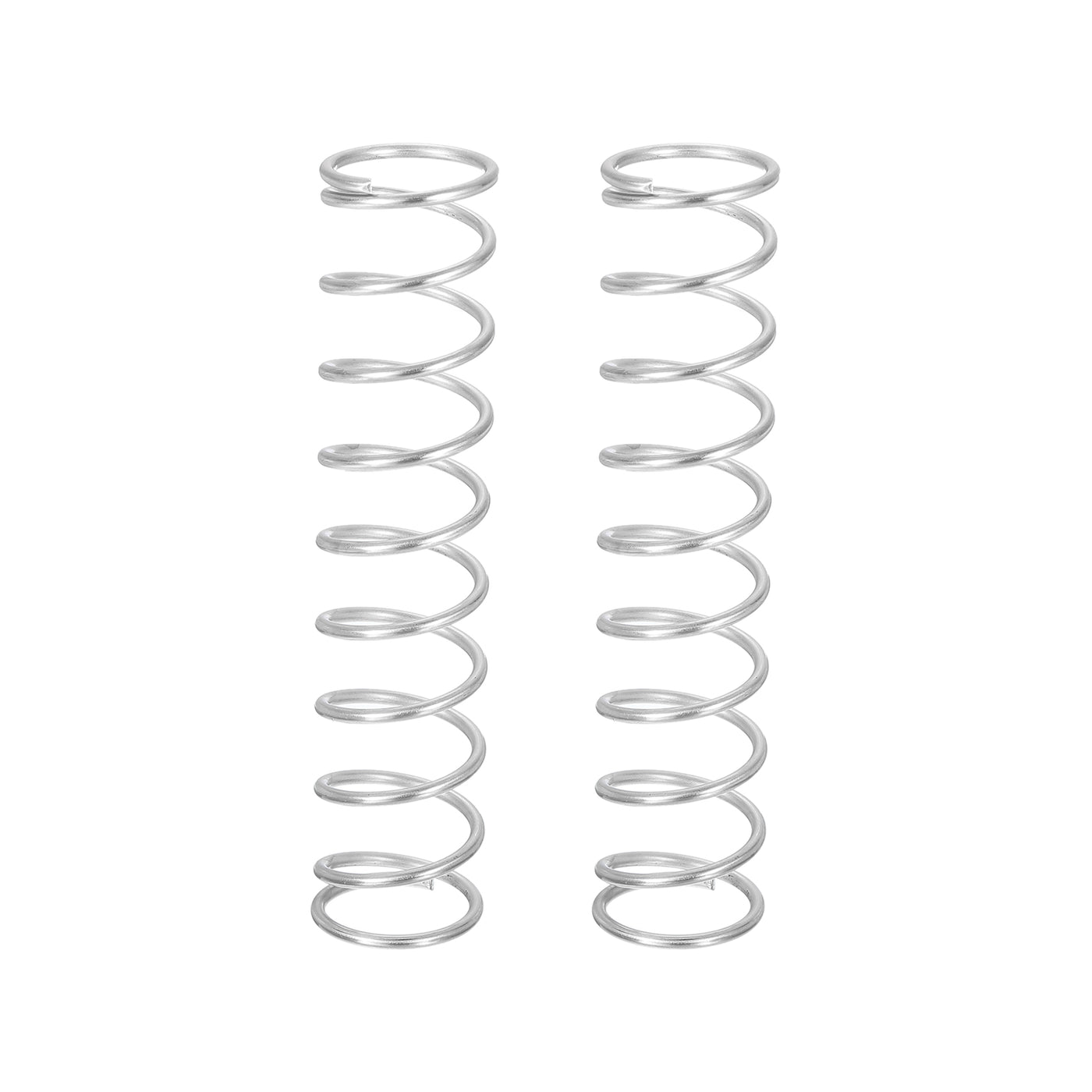 uxcell Uxcell 2Pcs 304 Stainless Steel Compression Springs, 1.6mm x 18mm x 80mm, Silver