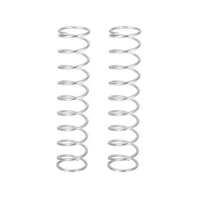 Harfington Uxcell 2Pcs 304 Stainless Steel Compression Springs, 1.6mm x 18mm x 80mm, Silver