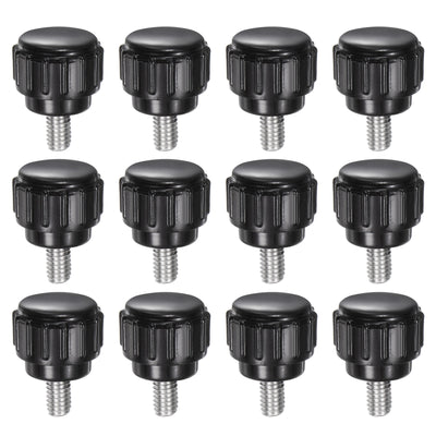 uxcell Uxcell 12pcs Knurled Clamping Knobs M4 x 6mm 304 Stainless Steel Thread 14mm Head