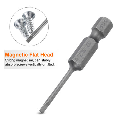 Harfington SL2 Magnetic Slotted Screwdriver Bits 2mm Flat Head Screwdriver Bit 2" Long