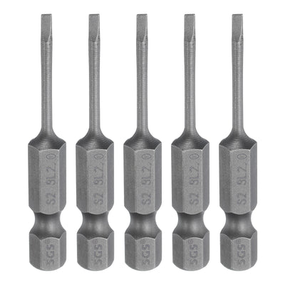 Harfington 5pcs SL2 Magnetic Slotted Screwdriver Bits 2mm Flat Head Screwdriver Bit 2"