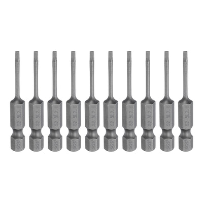 Harfington 10pcs SL2 Magnetic Slotted Screwdriver Bits 2mm Flat Head Screwdriver Bit 2"